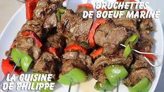 Brochettes de boeuf mariné [upl. by Kimber]