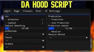 Da Hood Script  Roblox Script  Not Patched  No Ban [upl. by Niwdla]