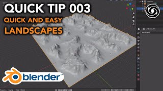 Blender Quick Tip 003 Quick And Easy 3D Landscapes In Blender 28 Beginner Tutorial [upl. by Aikemehs322]