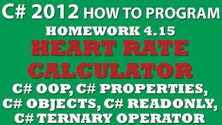 C Programming Challenge 415 Target Heart Rate Calculator C OOP C Properties C objects [upl. by Adehsar458]