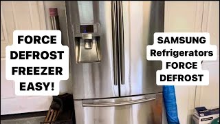 How To FORCE DEFROST￼ SAMSUNG Refrigerator EASY [upl. by Retsbew552]