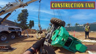 Another Construction FAIL Rolled Over Telehandler [upl. by Jasper]