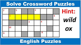 Solve Crossword Puzzles  Crossword puzzle  English Riddles  Think and Answer Puzzle Puzzle Game [upl. by Oeram582]