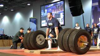 Arnold Strongman Classic 2011  Deadlift 1110lbs WORLD RECORDS [upl. by Nagiam]