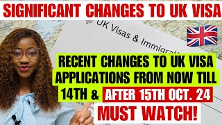 Changes To All UK Visa Applications Taking Place Now To 14th amp After 15th Oct 24  No Biometrics [upl. by Shute]