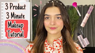 3 Product  3 Minute MAKEUP TUTORIAL  Easy amp Minimal Makeup Routine For Everyday [upl. by Anwad]