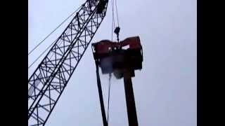 Pile driving with a BM700 PD and PvE 110M vibration hammer [upl. by Mariette]