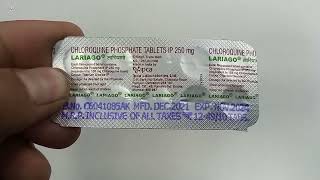 Lariago Tablets  Chloroquine Phosphate 250mg Tablets  Lariago Tablet Uses Side effect Review Hindi [upl. by Wildermuth]