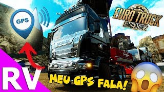 TESTE ETS2  MEU GPS FALA NO EURO TRUCK SIMULATOR 2 [upl. by Euqenimod]