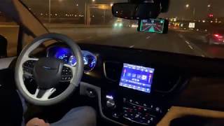 Chrysler Pacifica Hybrid 2018 Self Driving  Adaptive cruise control  Curve [upl. by Hedy528]