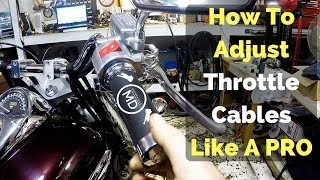 How To Adjust Motorcycle Throttle Cables [upl. by Abel]