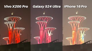 Vivo X200 Pro Vs Galaxy S24 Ultra Vs iPhone 16 Pro Max Camera Comparison [upl. by Krasner968]