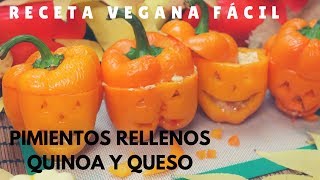 RECETAS DE HALLOWEEN FÁCILES Y RÁPIDAS PIMIENTOS RELLENOS AL HORNO [upl. by Stephie94]