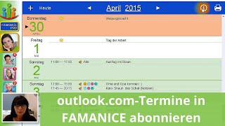 outlookcomTermine im Familienkalender abonnieren FAMANICE PRO [upl. by Auhsot]