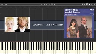 Eurythmics  Love Is A Stranger  PIANO TUTORIAL [upl. by Paco]