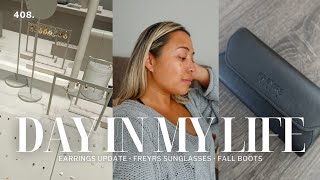 UPGRADING MY EARRINGS STACK  Freyrs Sunglasses Review  Fall Haul amp New WideCalf Boots  Vlog 408 [upl. by Kalindi668]