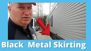 Mobile Home Skirting Installation  Black Metal Skirting [upl. by Solley134]