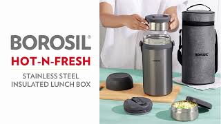 Hot N Fresh Borosil Lunch Boxes  Stainless Steel Insulated Lunch Boxes [upl. by Anastasie]