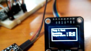 ESP8266 NodeMCU  dht22  OLED  thingspeak [upl. by Naehgem]