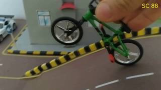 Finger Bike Edit  Unboxing finger bike  Flick Trix  Street Tricks  police chase [upl. by Hadden861]