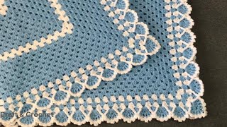 Easy crochet baby blanketCraft amp crochet blanket pattern 2371 how to Crochet a Granny Square for B [upl. by Anihsak]