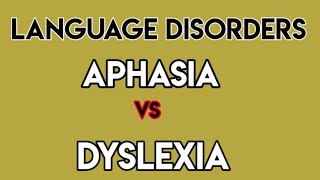 Language Disorders Aphasia and Dyslexia [upl. by Sherye]