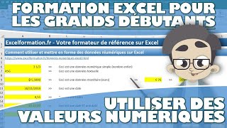 Apprendre à utiliser Excel pour les débutants  Utiliser et mettre en forme des données numériques [upl. by Einnal16]