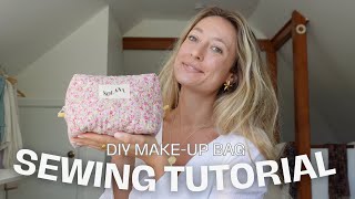 DIY makeup bag sewing tutorial [upl. by Dielle]