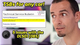 5 Issues with Audi STronic 7 Speed DSG Transmission DL5010B5 [upl. by Erdnoed]