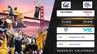 California vs No 23 Gonzaga  NCAA Womens Basketball  12723 [upl. by Guido]