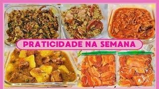 IDEIAS DE ALMOÇO PRA SEMANA  3 pra manter na geladeira e 2 para congelar [upl. by Towney]