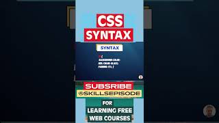 What is the syntax of CSS  CSS syntax in HTML csscourse coding webdevelopment [upl. by Schafer]