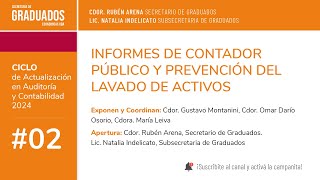 02 Informes de contador público y prevención del lavado de activos  Económicas UBA [upl. by Ahsata452]