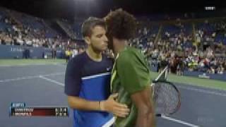 The Almost Tennis Makeout Starring Gael Monfils and Grigor Dimitrov Kissing [upl. by Acessej382]