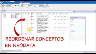 Reordenar conceptos en Neodata [upl. by Etnoel]