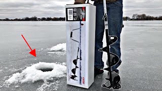 Strike Master Lazer Hand Auger Ice Fishing Review amp Test WORKS WITH DRILL [upl. by Egamlat]