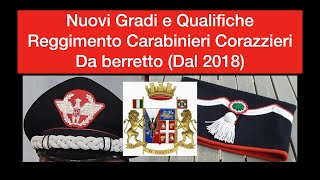 Nuovi Gradi e Qualifiche da berretto Carabinieri Corazzieri Dal 2018 [upl. by Aitnas]