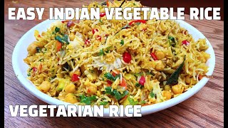 How To Make Indian Vegetable Rice  Easy Veggie Rice  Vegan  Vegetarian [upl. by Ortensia]