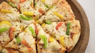 Microwave Pizza Recipe  Start to Finish Easy Veg Pizza Made in Microwave Oven [upl. by Ardnassela]