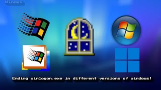 Ending winlogonexe in different versions of windows [upl. by Anael519]