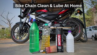 How To Clean amp Lubricate Bike Chain At Home  Motul Chain Spray Lube [upl. by Rickert835]