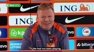 Netherlands boss Koeman discusses Maatsens late call up [upl. by Poucher]