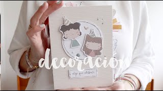 Decoración Álbum cumpleaños  Tutorial scrapbooking [upl. by Suciram]