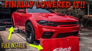 EIBACH LOWERING SPRINGS HAS MY WIDEBODY SCAT PACK SITTING PERFECT [upl. by Aztin]