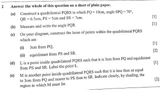 Mathematics Paper 2 GCE 2024  Construction and Loci 2024GCE [upl. by Whiteley]