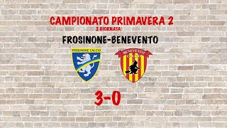 Campionato Primavera 2 2 Giornata FrosinoneBenevento 30 [upl. by Ylicec]