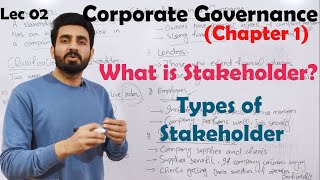 02 Stakeholder and its Types  Corporate Governance BBAMBA [upl. by Nottap]