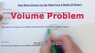 How Many Glasses Can Be Filled Completely From A Full Bottle Of Water [upl. by Basset]