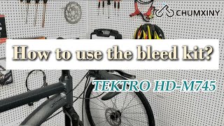 How to bleed TEKTRO HDM745 with the CHUMXINY Brake Bleed Kit [upl. by Ingmar827]