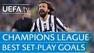 Pirlo Gerrard Casemiro Top 5 UEFA Champions League set pieces [upl. by Artus]